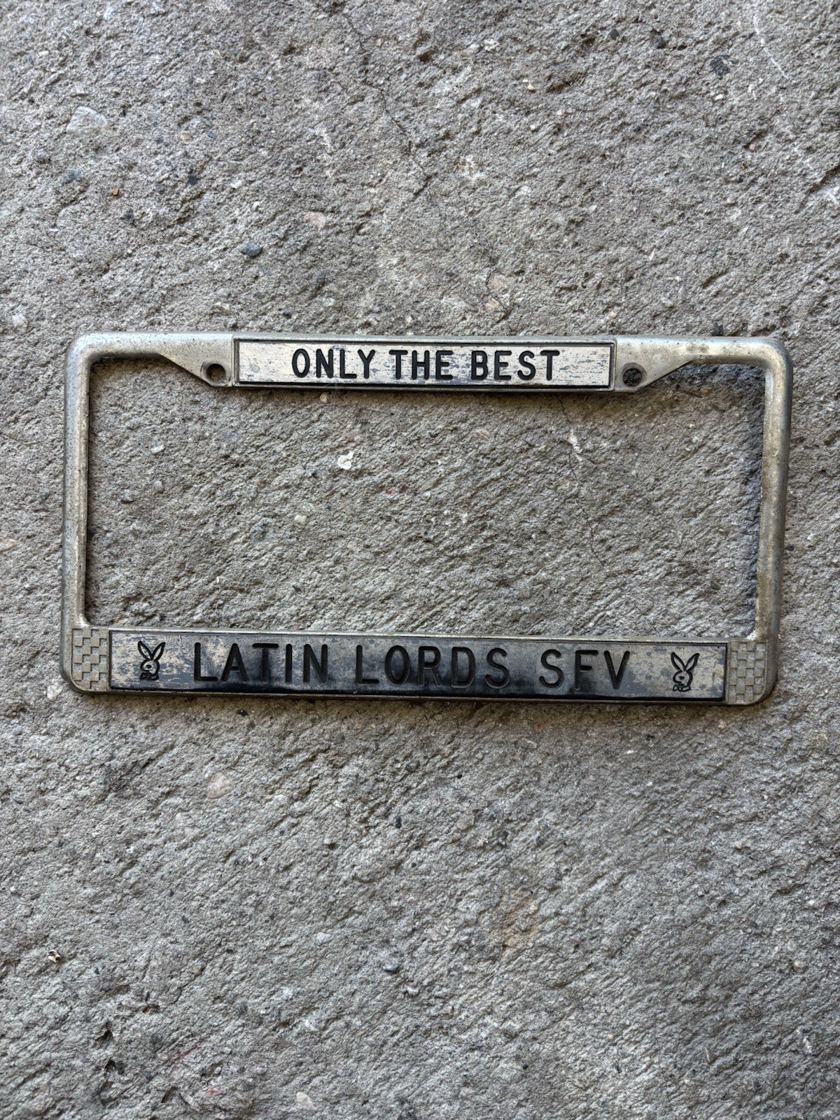 VTG Lowrider Car Club Latin Lords SFV San Fernando Valley CA License Plate RARE