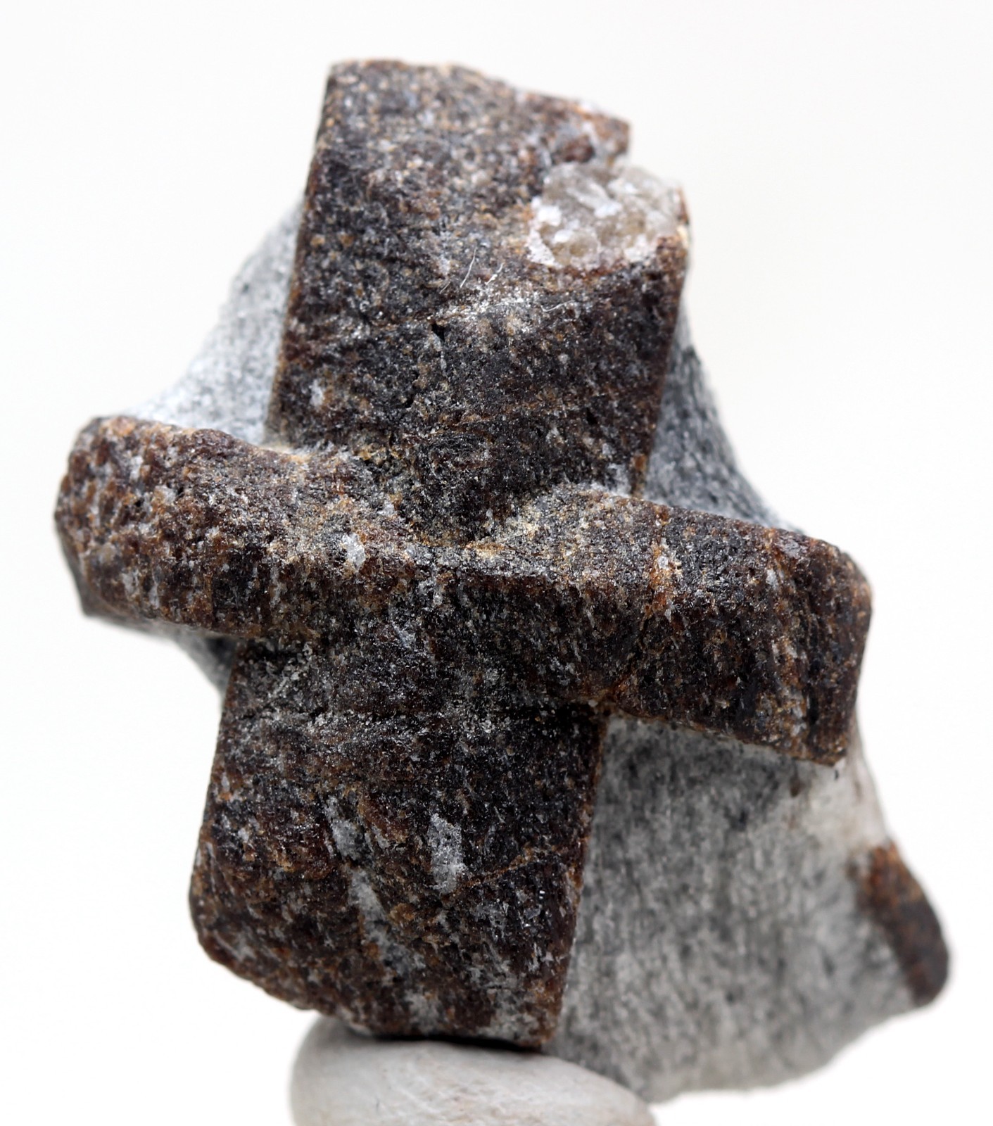STAUROLITE Fairy Cross Crystal Mineral Display Specimen Natural Twin Cluster 