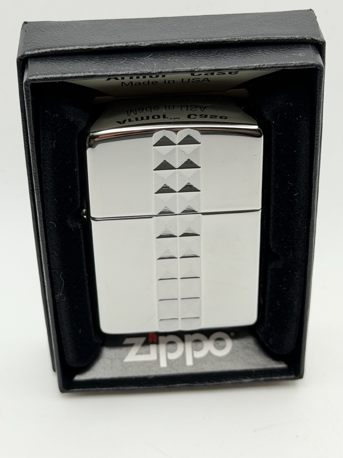 2018 Dimensional Cubes Deep Carve High Polish Chrome Zippo Lighter NEW
