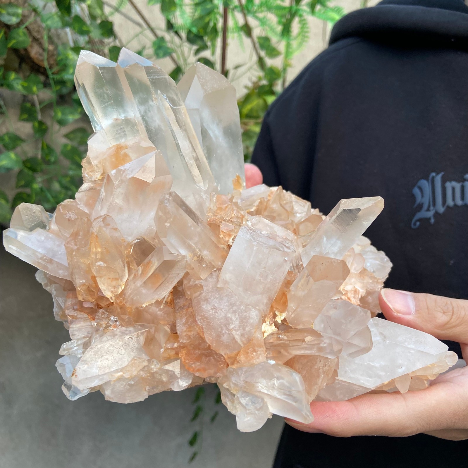 5.1LB  A++Large Natural clear white Crystal Himalayan quartz cluster /mineralsls