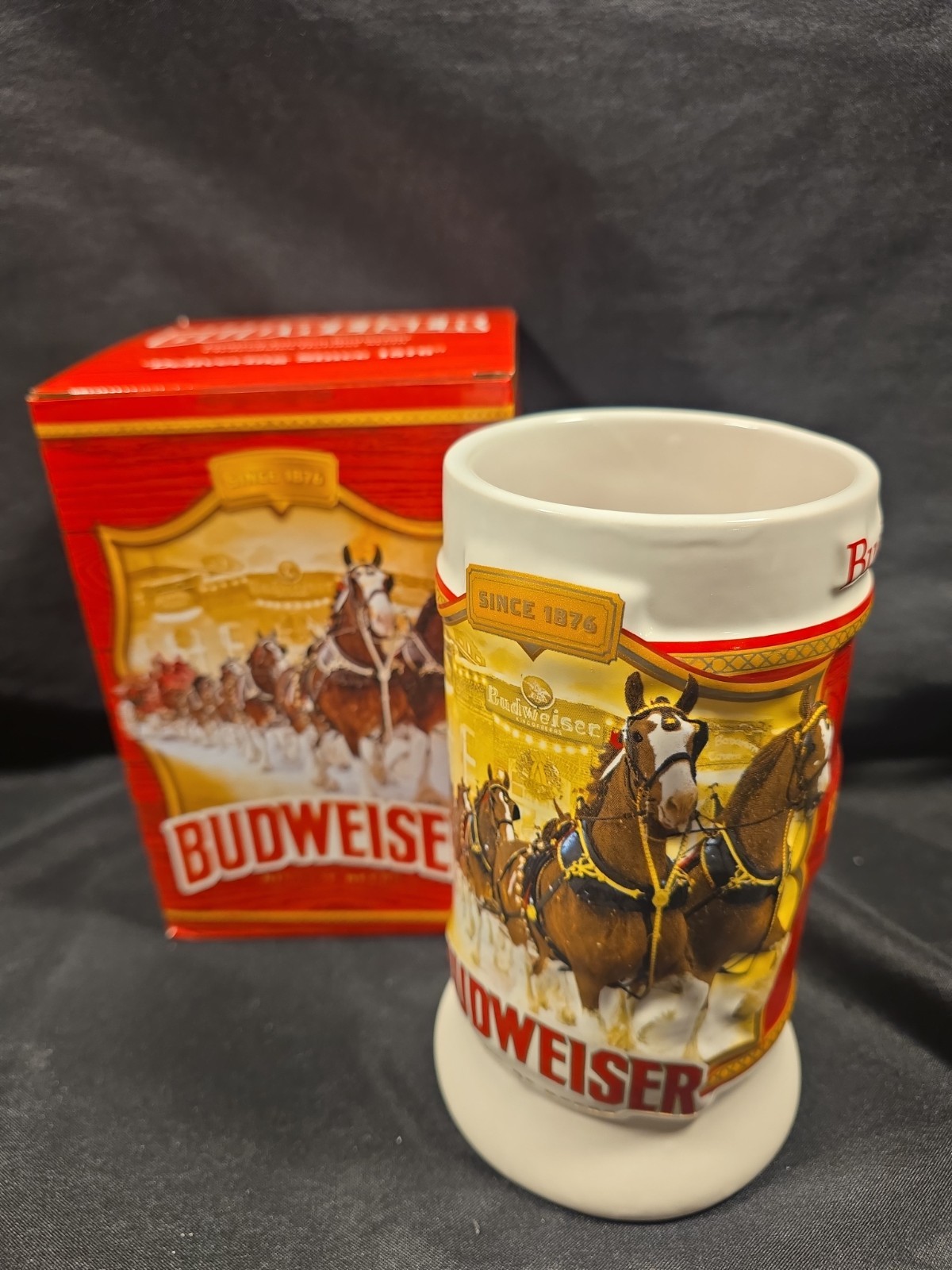 2024 Budweiser Holiday Stein 45th Edition Clydesdales with Box COA 2024 Budweiser Holiday Stein 45th Edition Clydesdales with Box COA