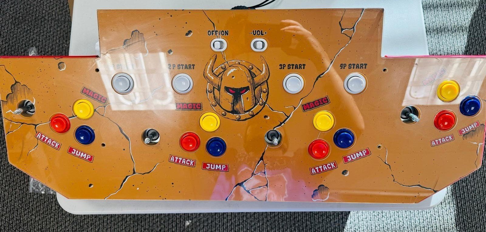 Arcade1Up Golden Axe 4-Player Control Panel Deck — Part Only - USED Arcade1Up Golden Axe 4-Player Control Panel Deck — Part Only - USED
