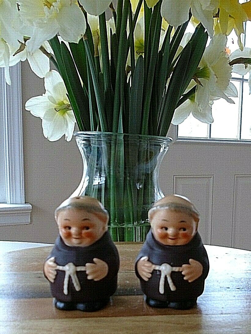 Vintage Goebel Friar Tuck Salt & Pepper Shakers Germany