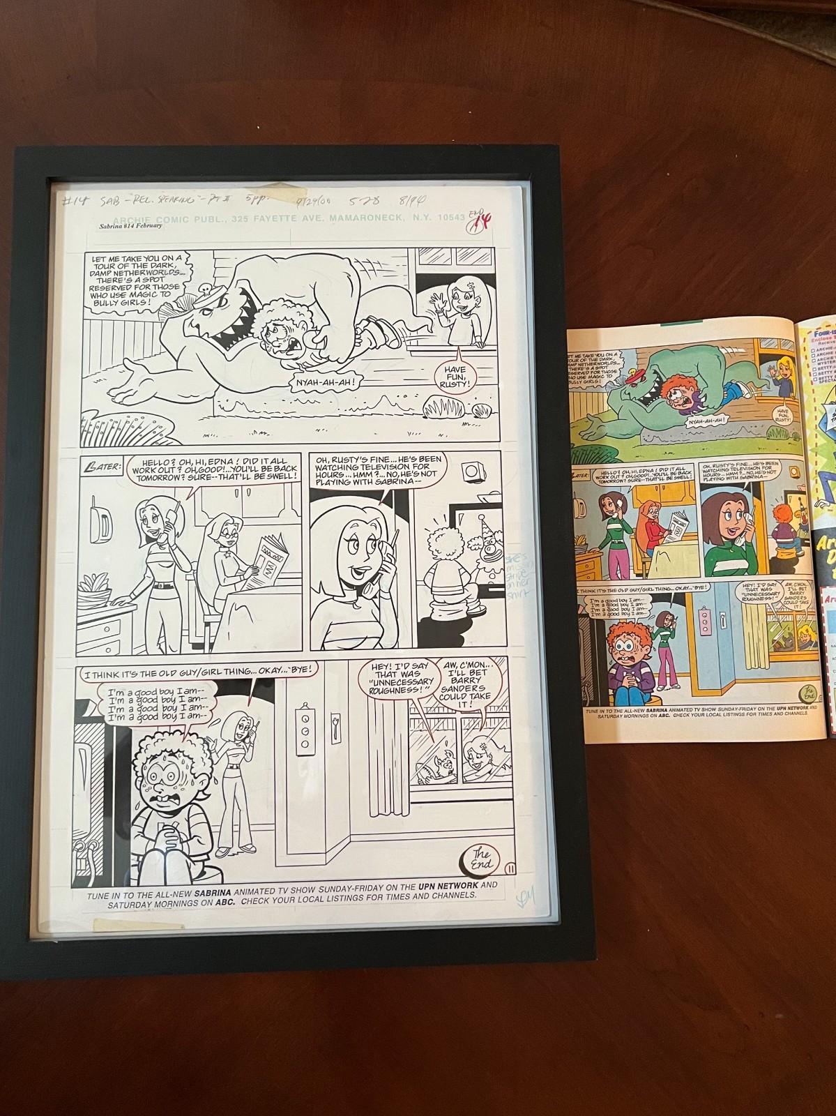 Original Sabrina the Teenage Witch #14 Comic Art Page (2000) + Comic – Archie