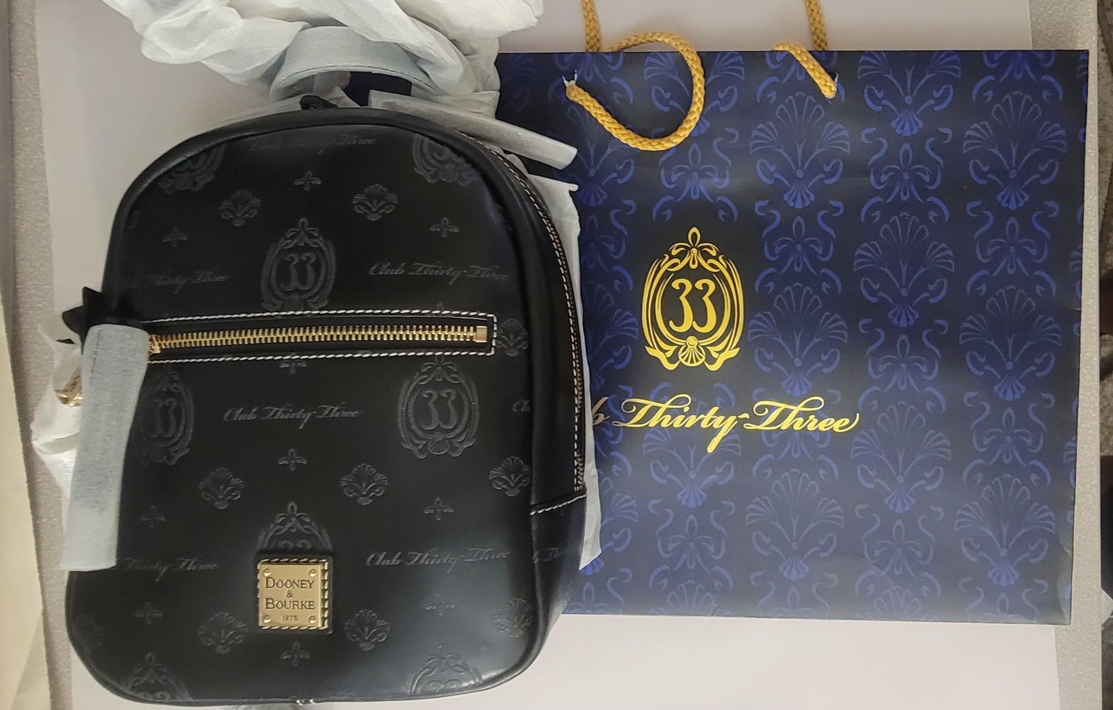 Club 33 Disneyland Dooney & Bourke Leather Backpack Brand New with Gift bag