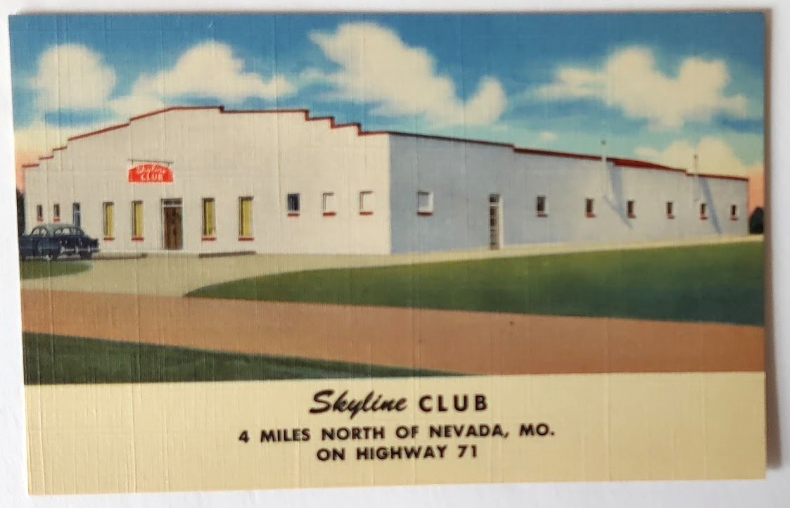 VTG 1949 NEVADA MO Postcard SKYLINE NIGHT CLUB Teich Archives MINT