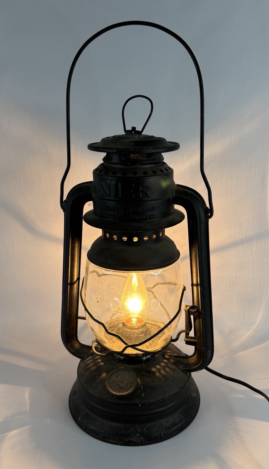 Vintage Nier Feuerhand Nr 260 Electric Lantern Lamp Converted German Firehand