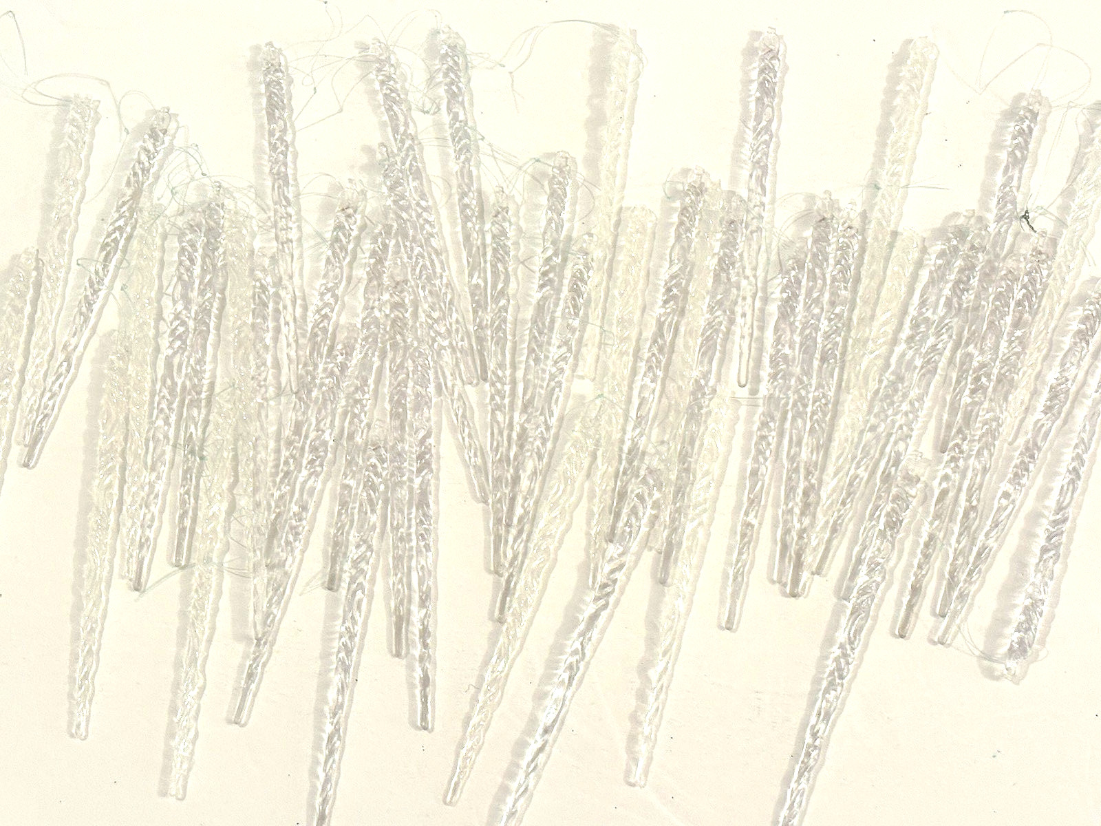 LOT of 45 Vintage ICICLES Christmas Tree ORNAMENTS ~ Clear 5\ LOT of 45 Vintage ICICLES Christmas Tree ORNAMENTS ~ Clear 5\