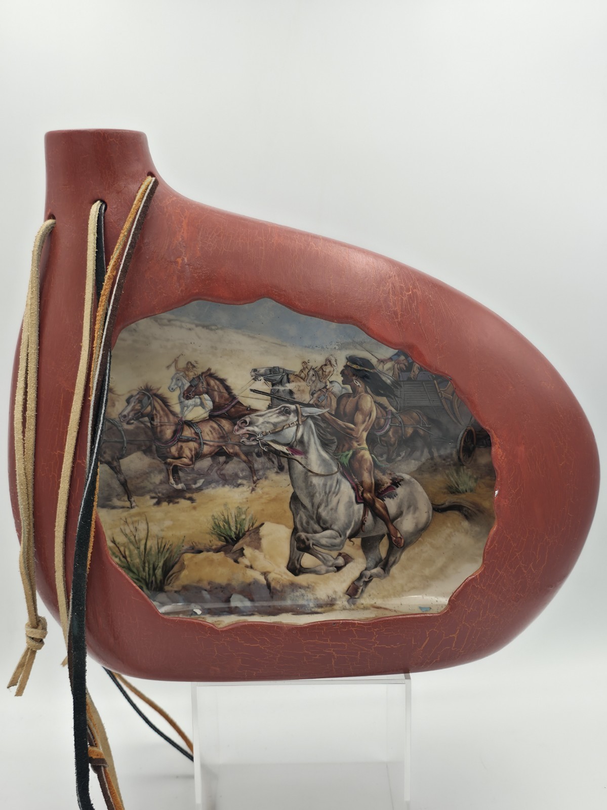 Handmade / Painted Vintage Southwestern Native American Decritive Canteen