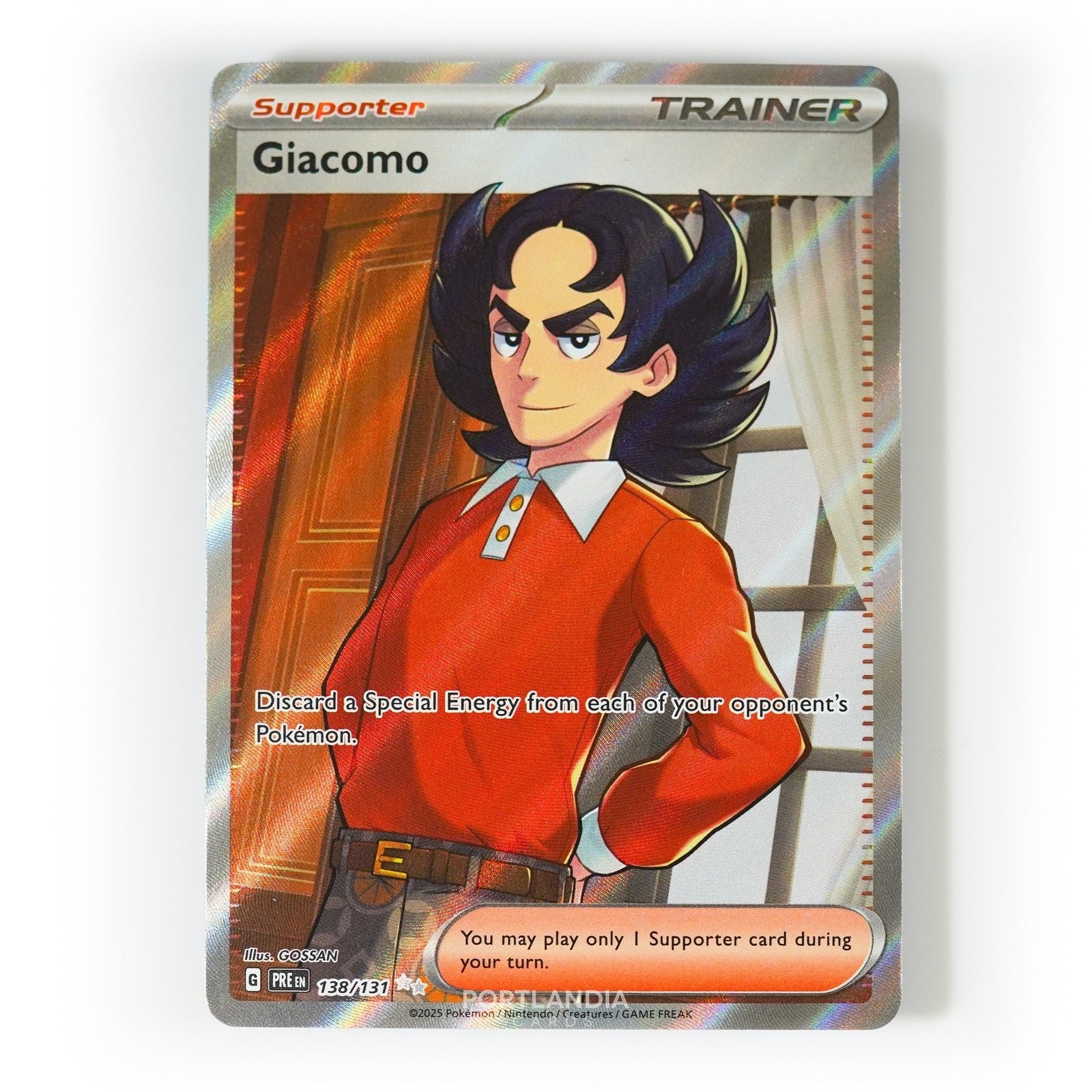 Pokemon - Giacomo - 138/131 - SV Prismatic Evolutions - Full Art Trainer