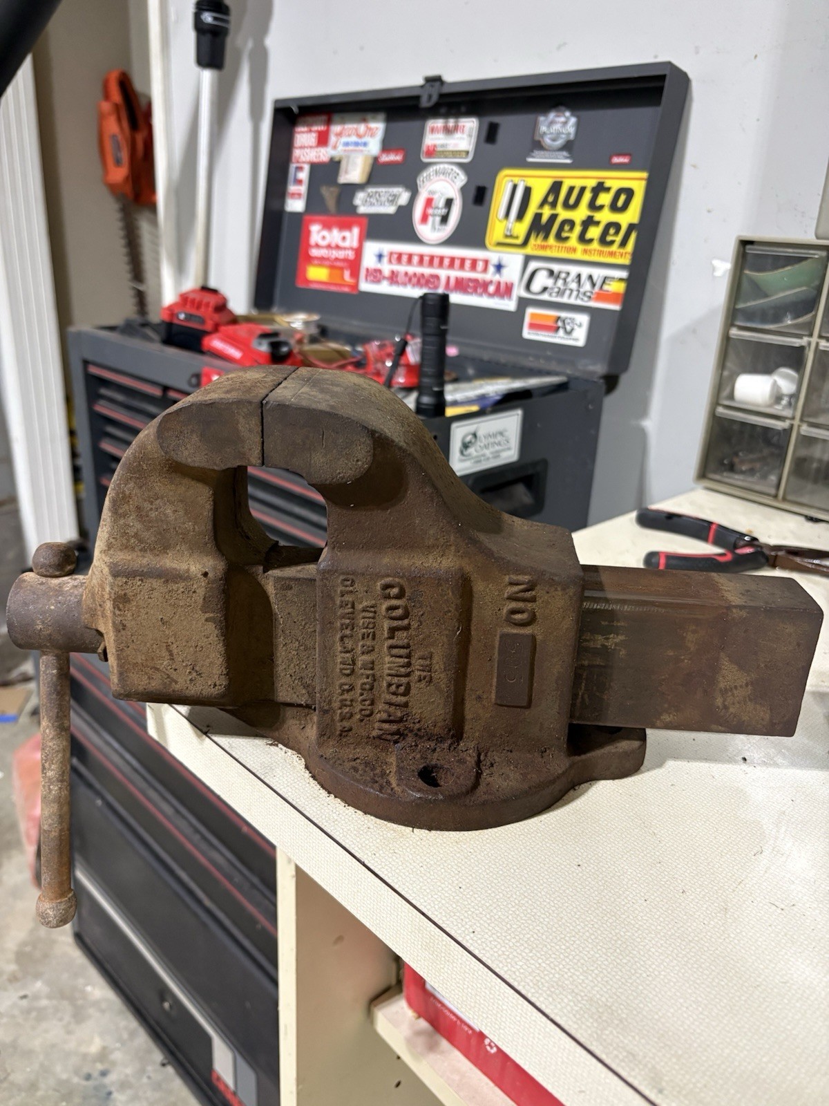 VINTAGE COLUMBIAN 503 MACHINIST\'S HEAVY DUTY VISE CLEVELAND USA VICE