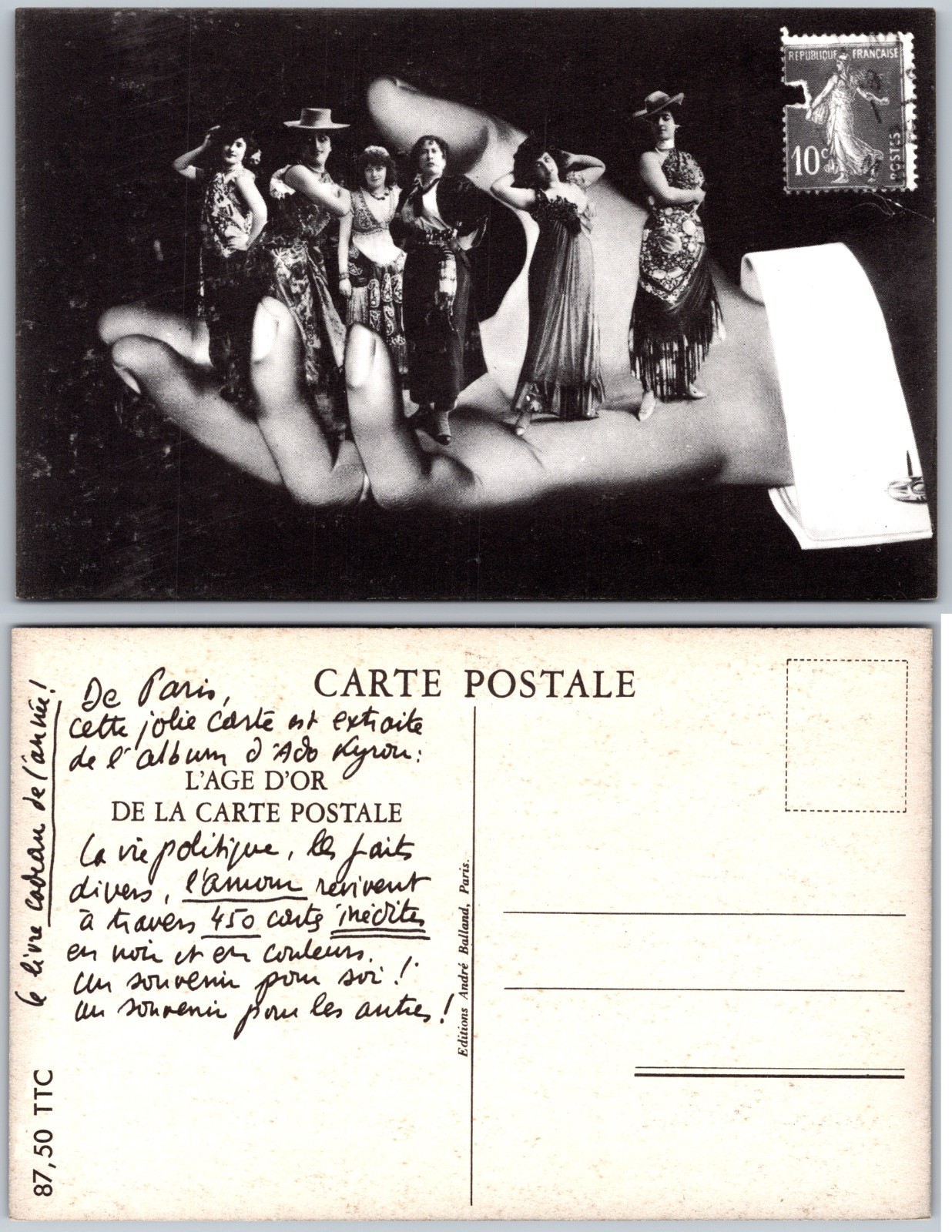 Paris Cabaret Dancers Postcard