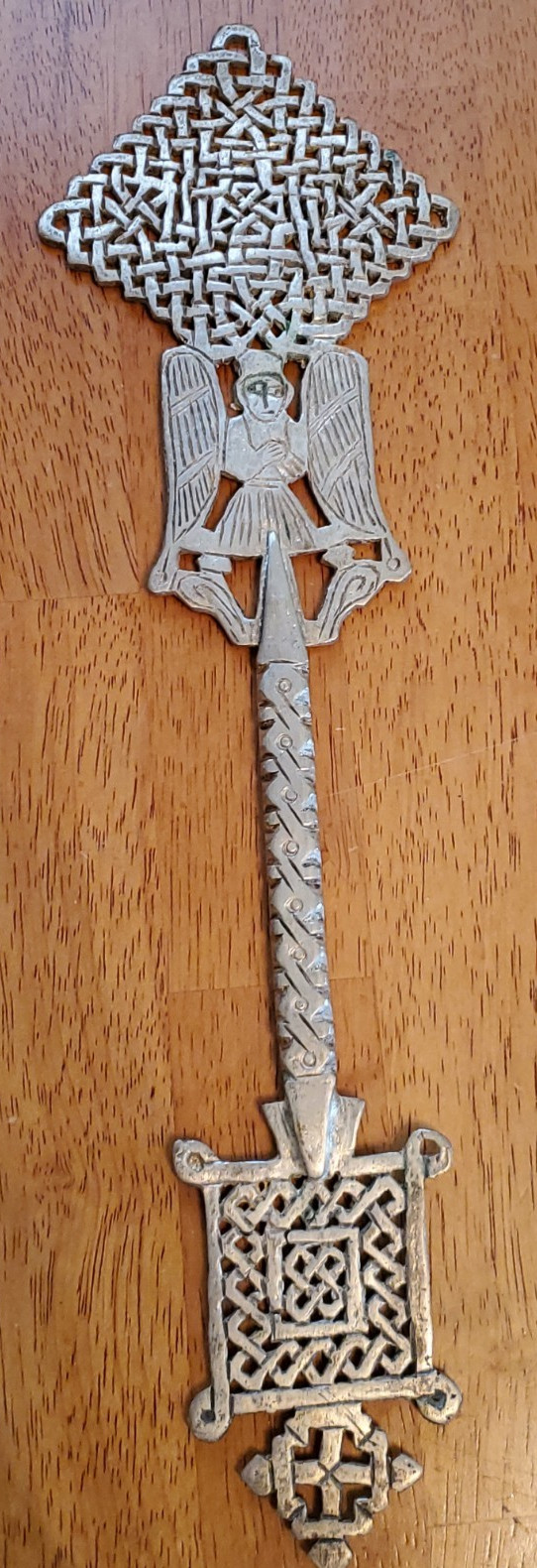Vintage Ethiopian Coptic Orthodox Processional Cross Ethiopia 19th ~ 13\