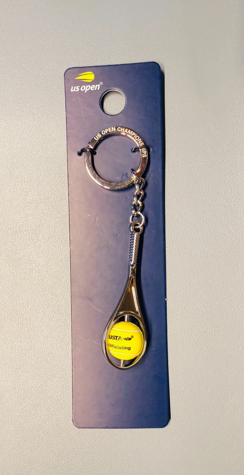 US Open Tennis Collection Spinning Ball Keychain USTA Officiating Rare US Open Tennis Collection Spinning Ball Keychain USTA Officiating Rare