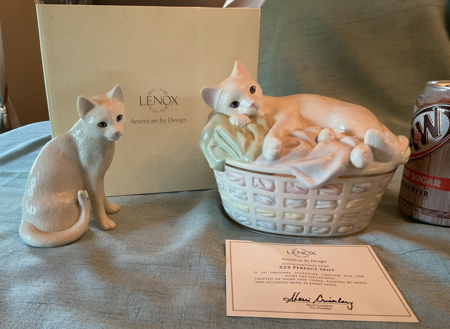 Lenox Classic Cat Collection *Sweet Devotions* & *Zzz Perfect Spot*