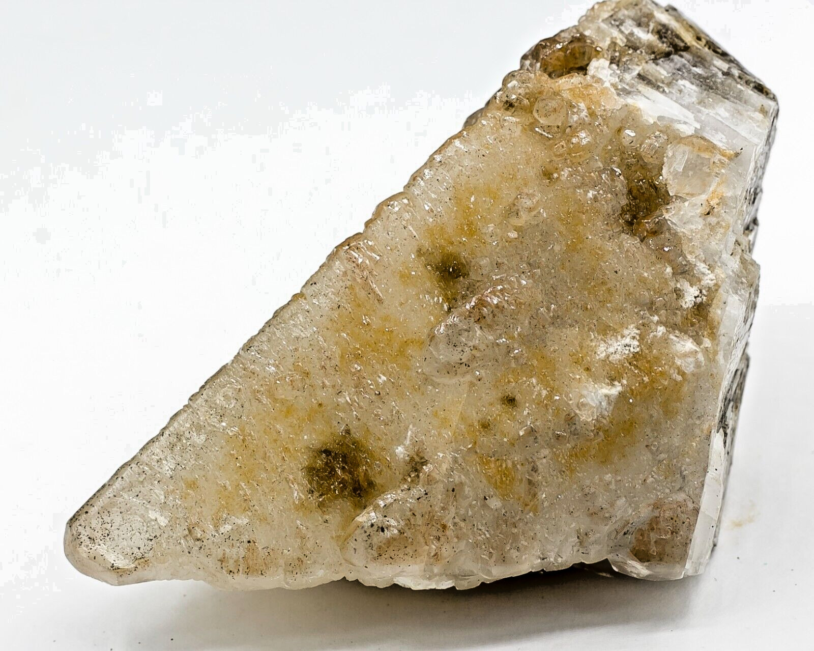 Calcite Xl. with Todorokite inclusions: Medford Quarry, Carroll Co., Maryland