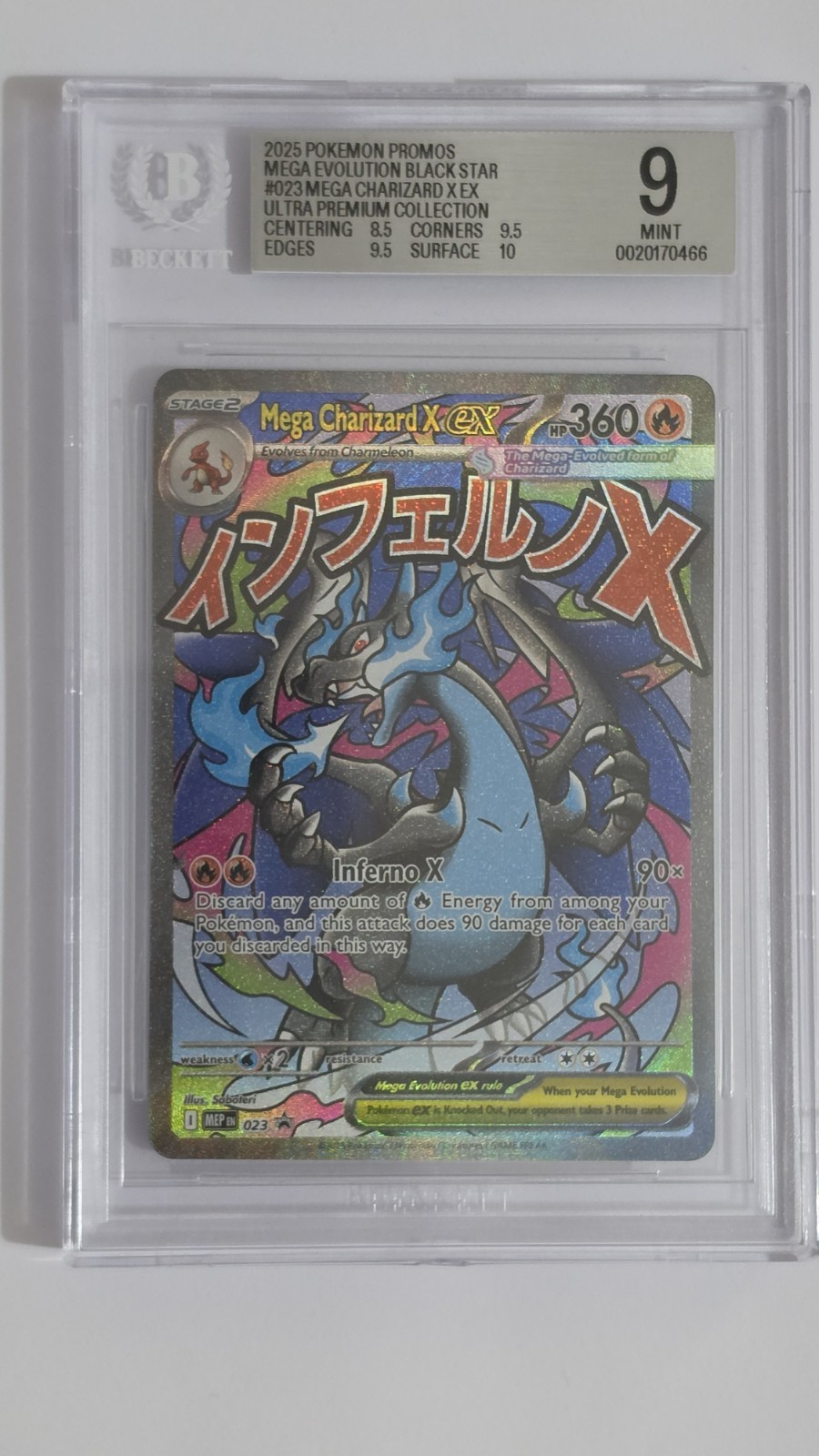 2025 Pokemon Mega Charizard X Ex Ultra Premium Collection UPC Promo BGS 9 MEGA