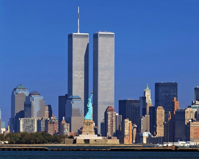 TWIN TOWERS - WORLD TRADE CENTER 11x14 Photo Manhattan New York City Print TWIN TOWERS - WORLD TRADE CENTER 11x14 Photo Manhattan New York City Print