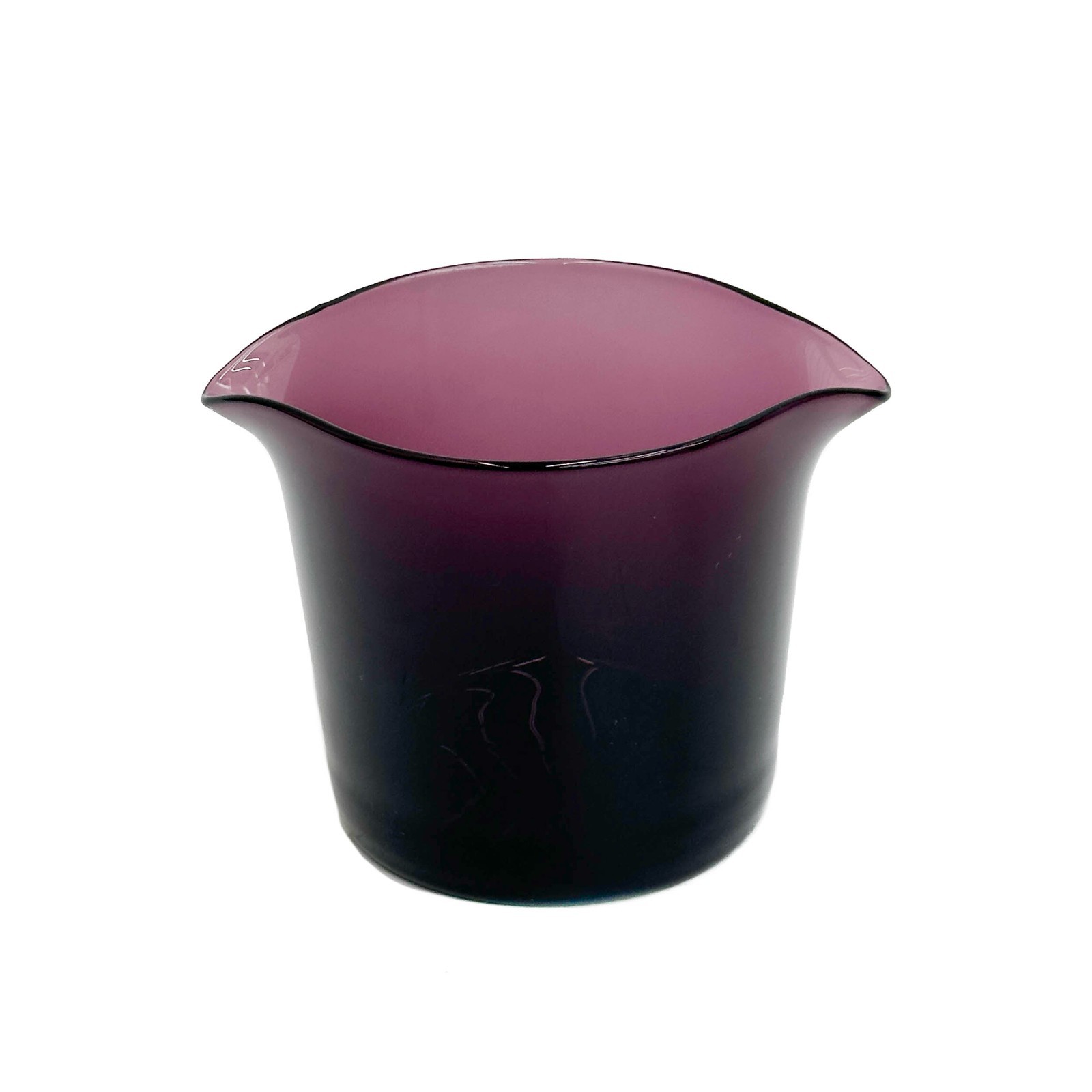 Steuben Amethyst Art Glass Wine Glass Cooler #7716 Signed