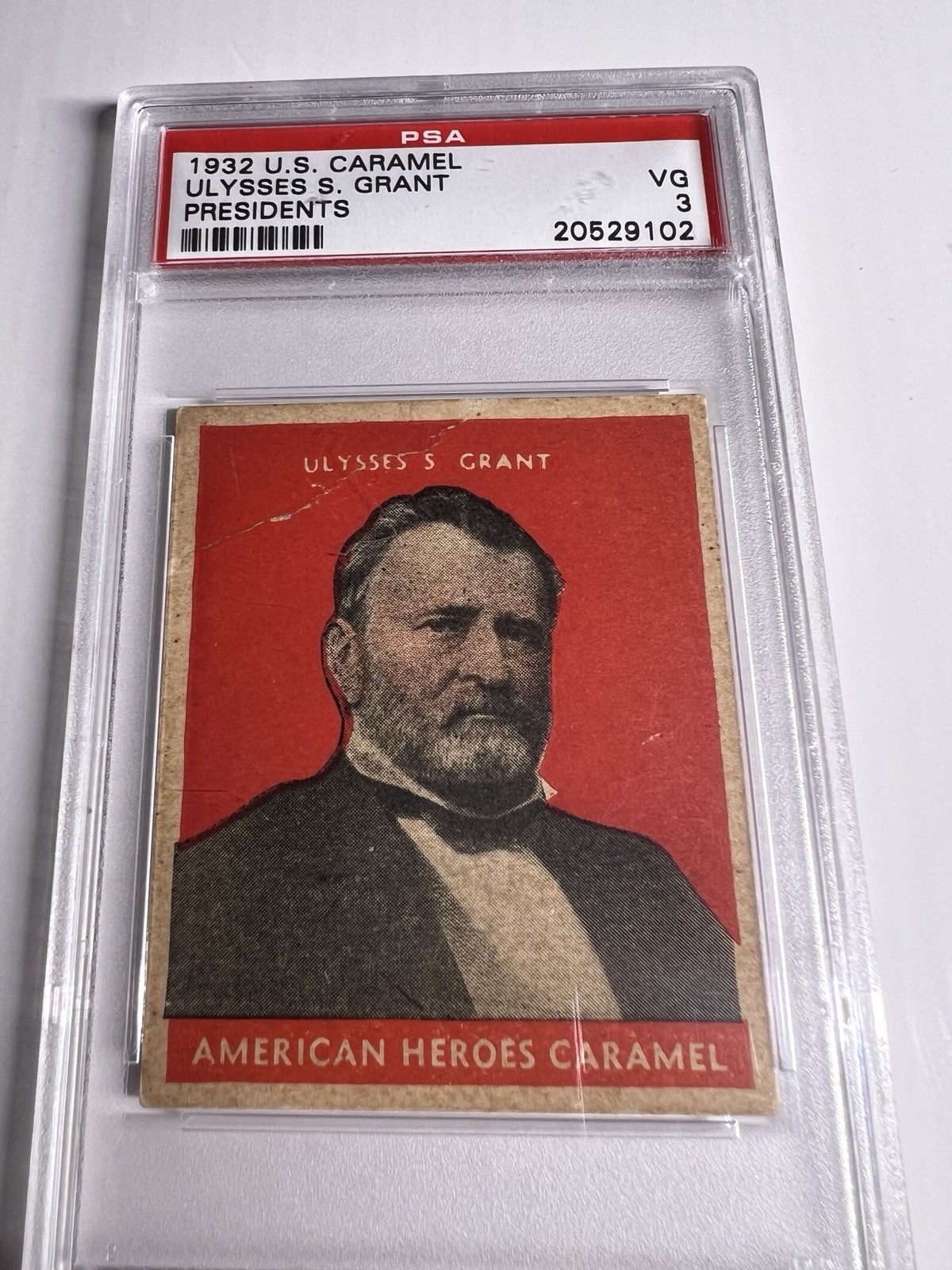1932 US Caramel President Ulysses S. Grant Card