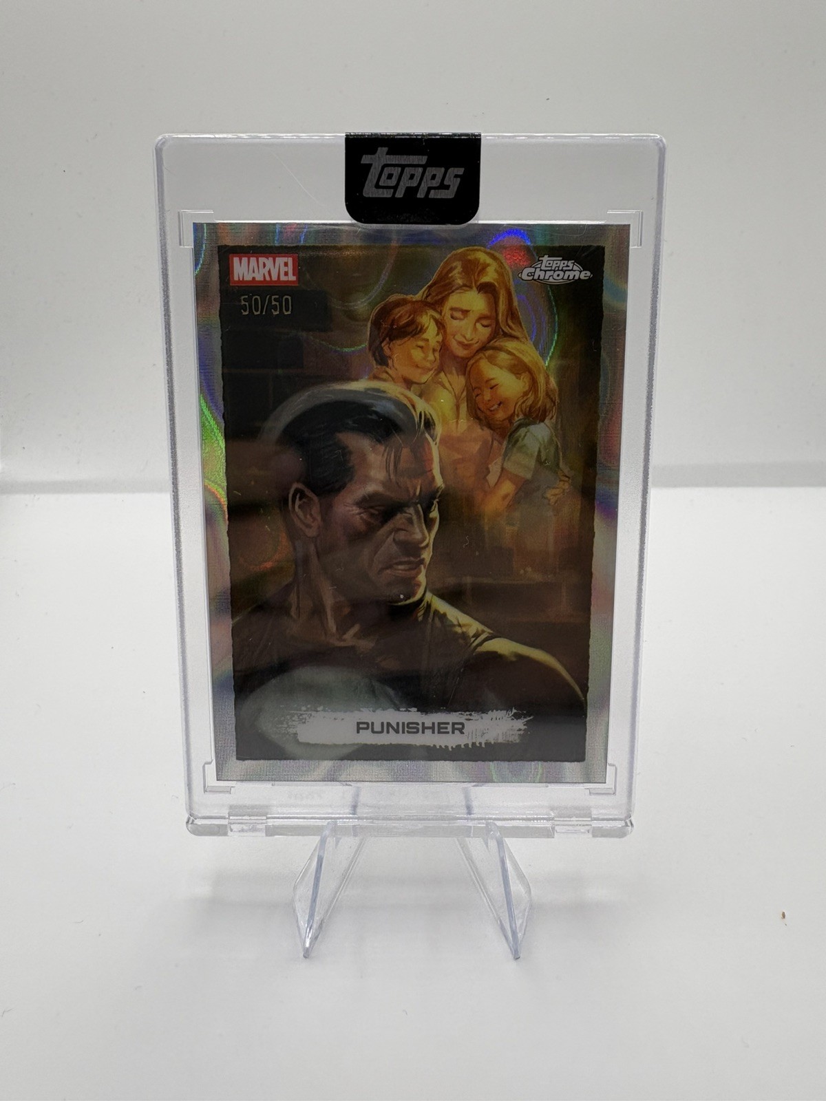 Topps 2026 Mint Marvel Topps Chrome Punisher SDCC-P 50/50 Ian McDonald Book End