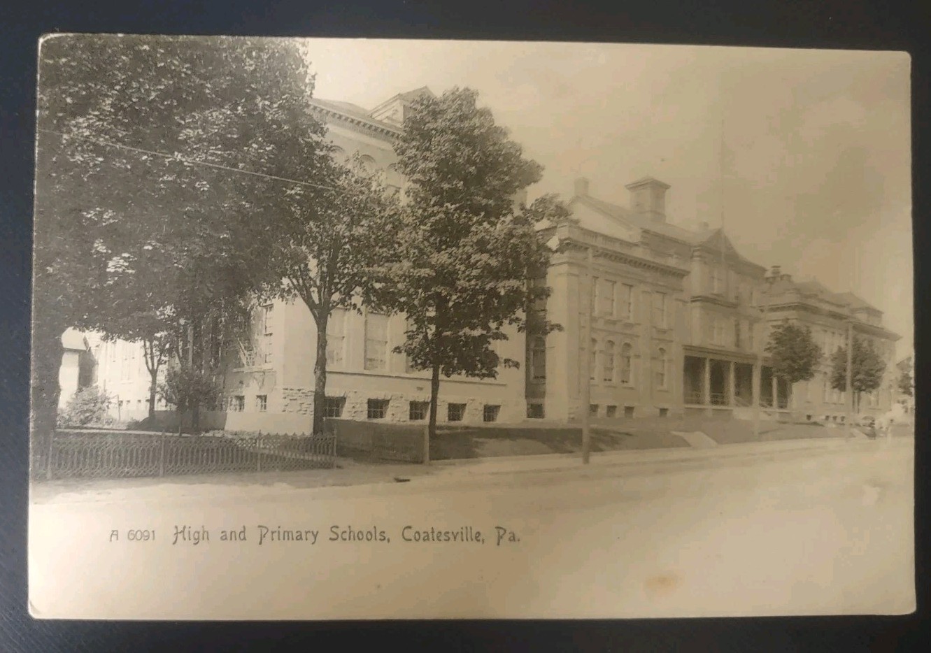1900s High And Primary Schools Coatesville PA Rotograph Undivided Back Postcard