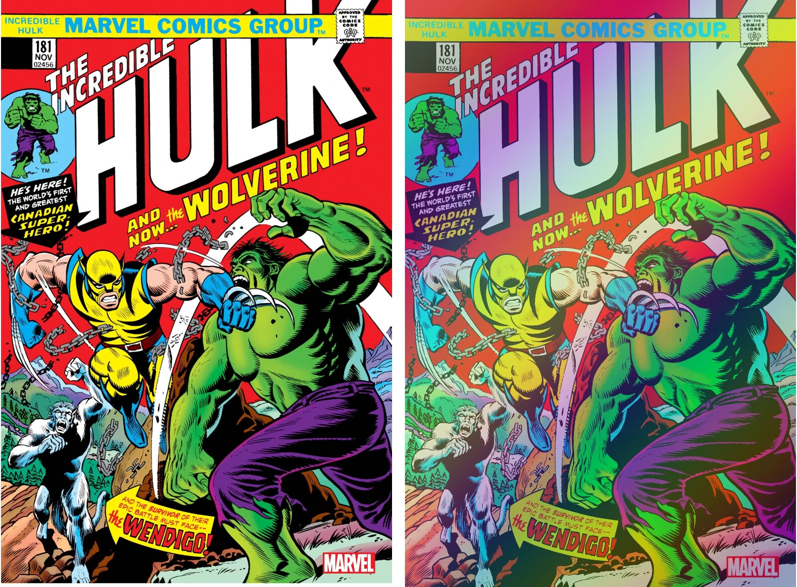 INCREDIBLE HULK  #181 (FACSIMILE EDITION REGULAR & FOIL VARIANT SET) ~ NM