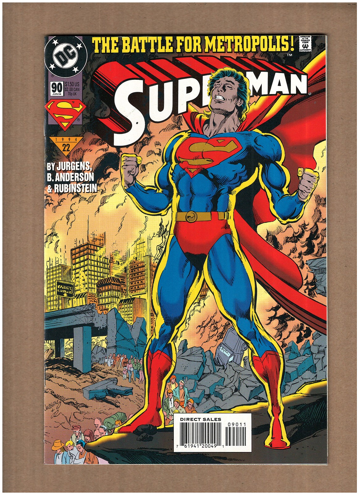 Superman #90 DC Comics 1994 Dan Jurgens NM- 9.2
