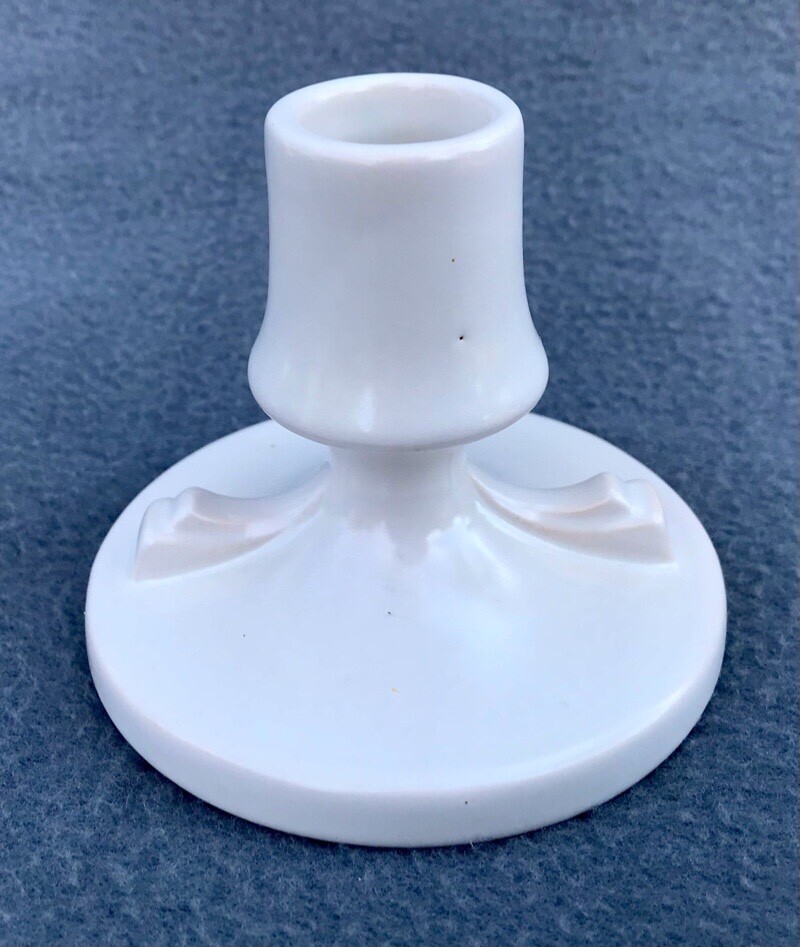 Roseville Rozane Satin White Candlestick 1144-3