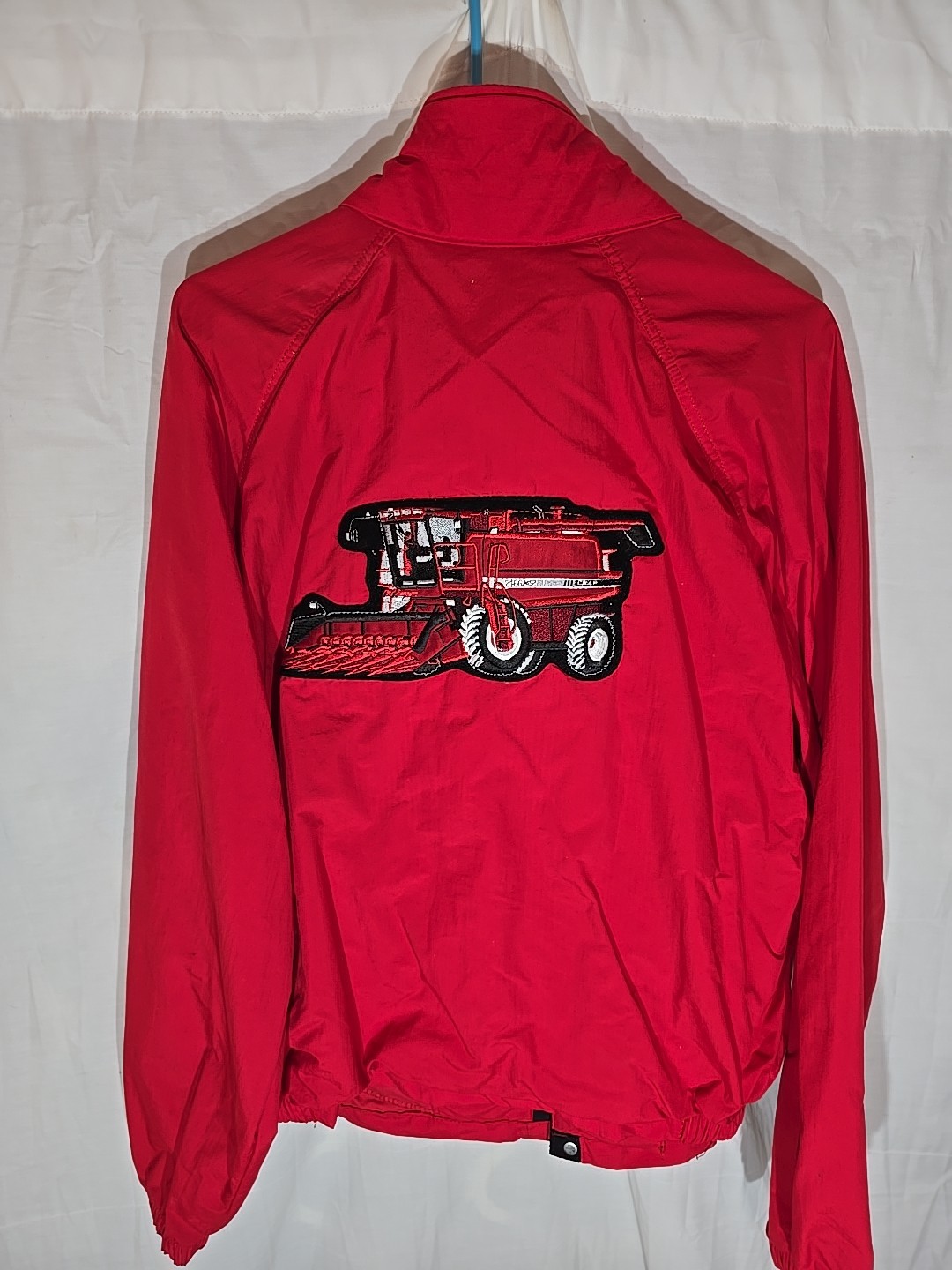 Vtg IH International Harvester CASE 2166 COMBINE Windbreaker Jacket size L