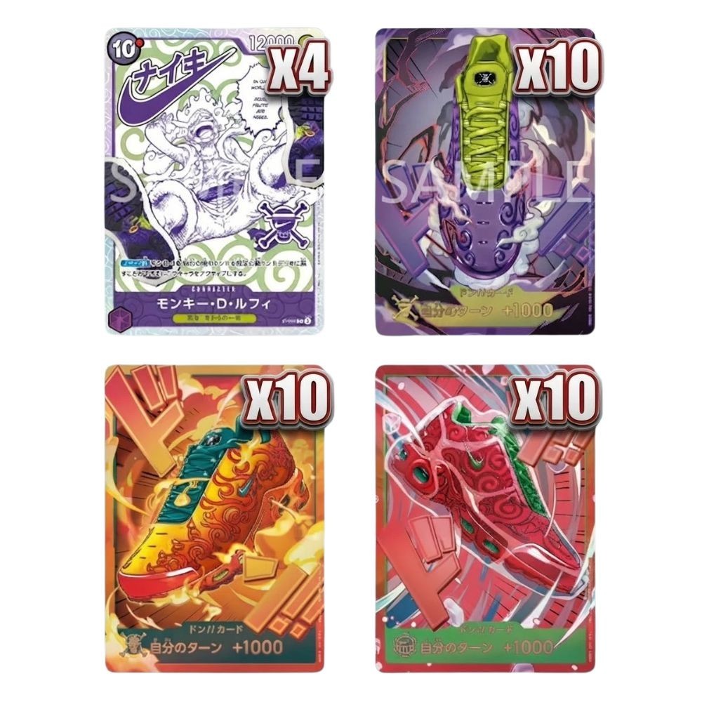 [PRE-ORDER] Luffy One Piece x Nike Collab Dr B\'s Shonnen Jump 34-Card Set JAP