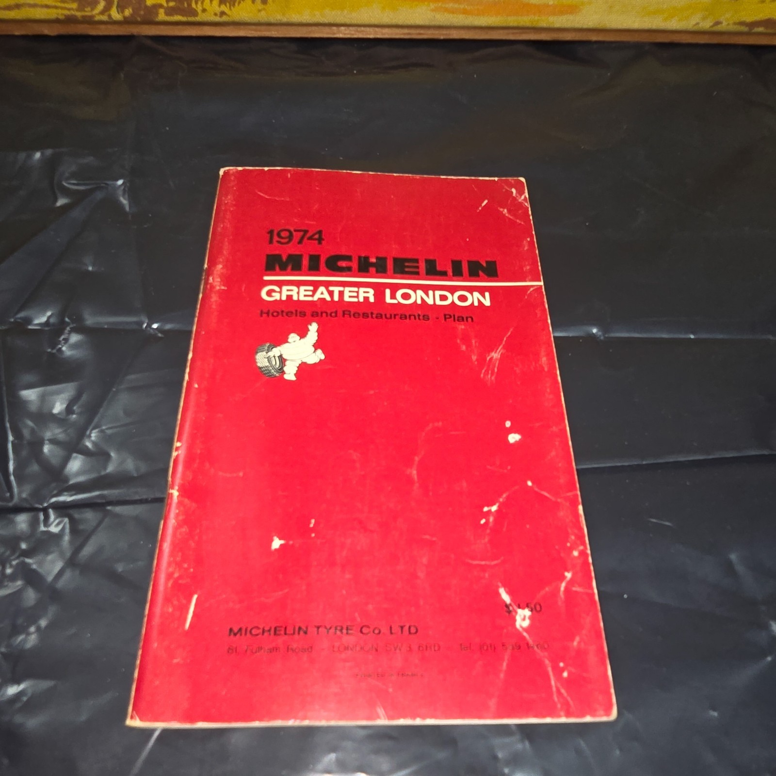 1974 Michelin Greater London Travel Guide Hotels Restaurants Map Vintage PB