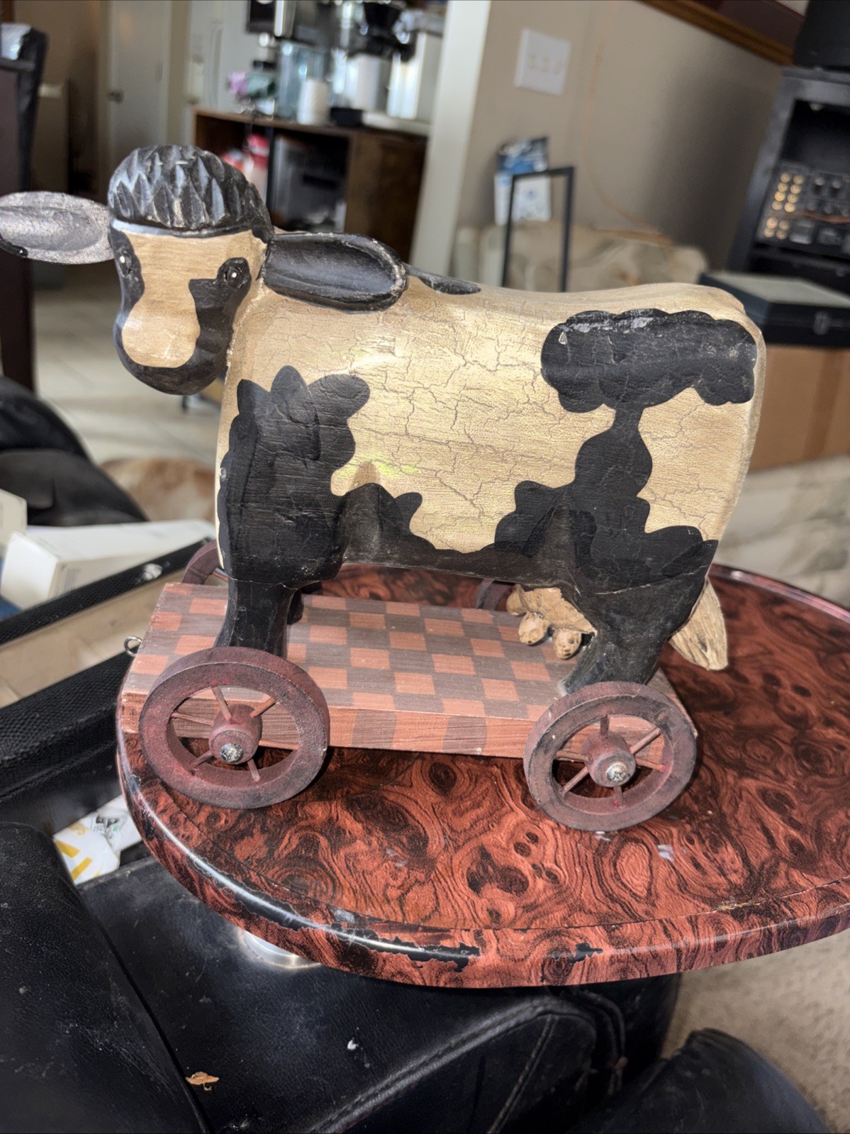 Antique Cow On Wagon Antique Cow On Wagon