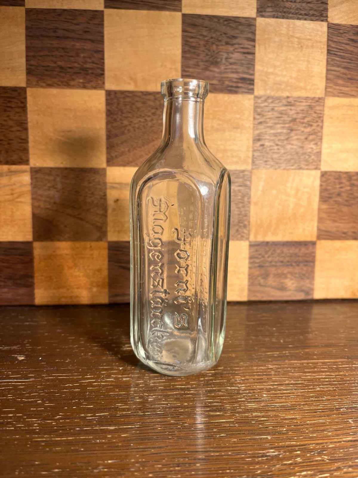 Collectible Bottle Forni’s Magenstarcker, Lines through base Collectible Bottle Forni’s Magenstarcker, Lines through base