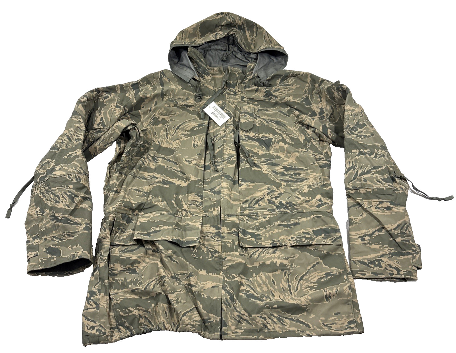 NWT USAF ALL PURPOSE PARKA ABU GORTEX  TIGER STRIPE Large Regular APECS USGI