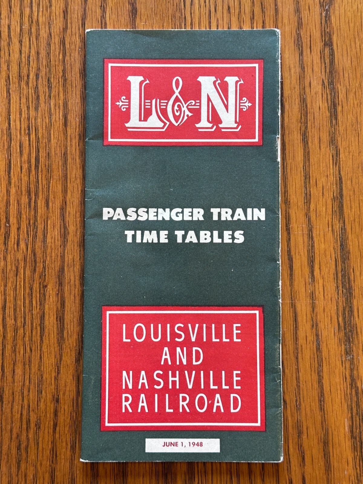 1948 L&N Passenger Train Time Tables Louisville & Nashville Railroad