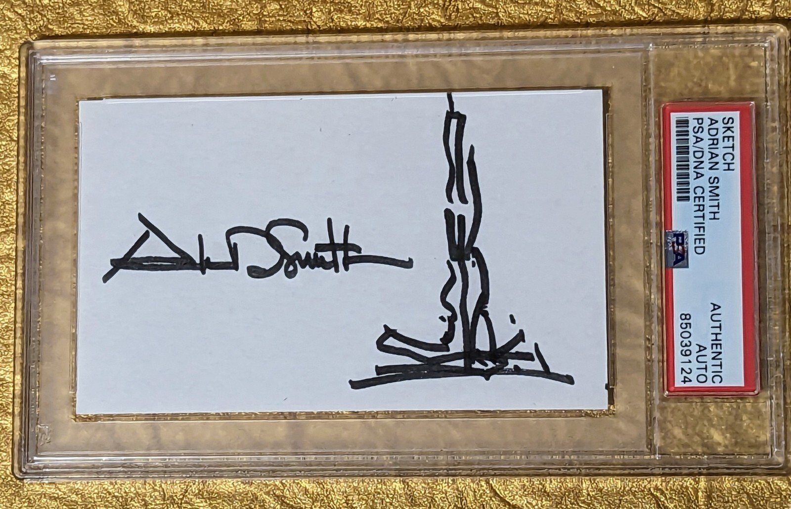 Adrian Smith PSA/DNA Autograph Signed Hand Drawn Sketch Burj Khalifa Architect 