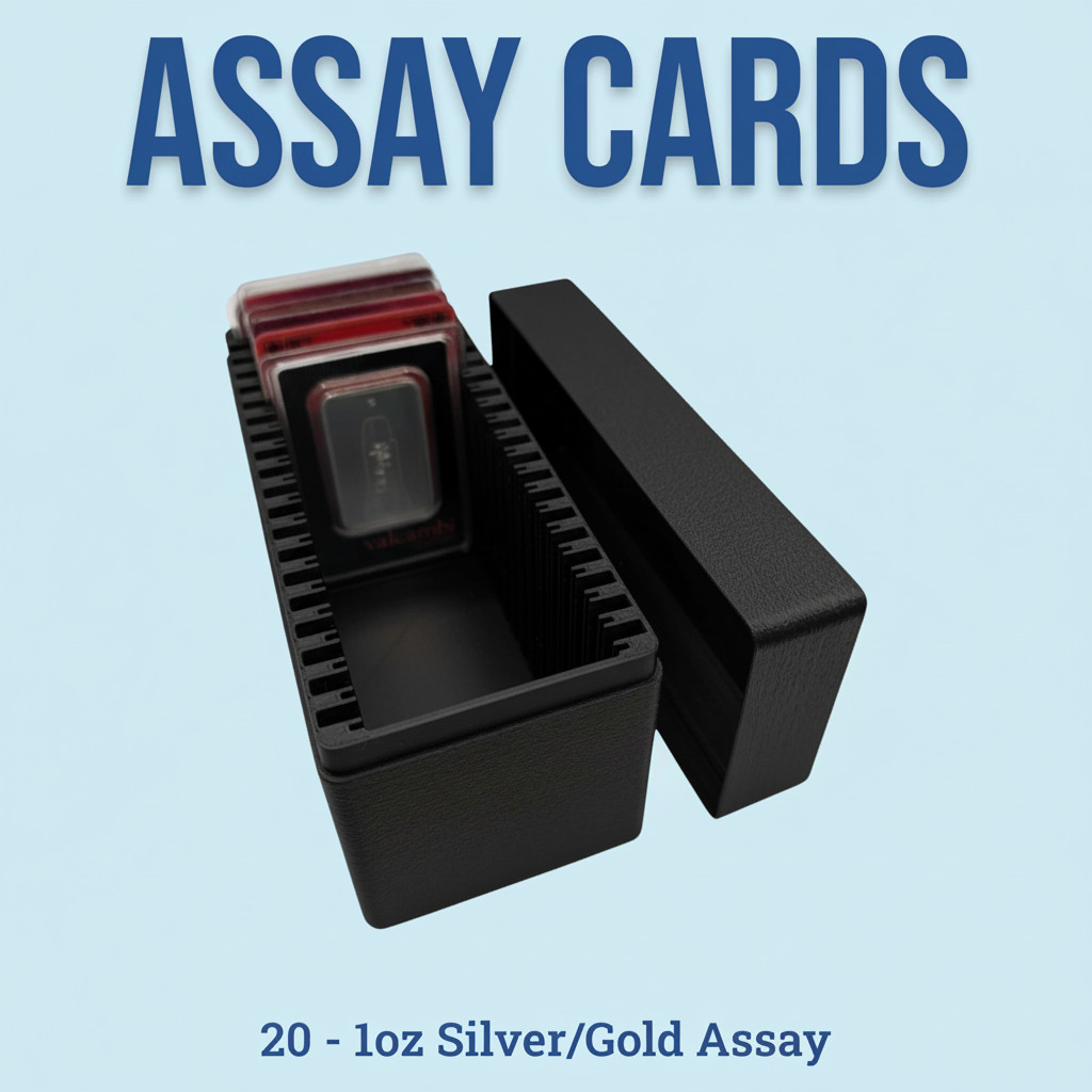1oz Gold & Silver Bar Assay Card Box - 20 Slot - PAMP Valcambi Perth Mint