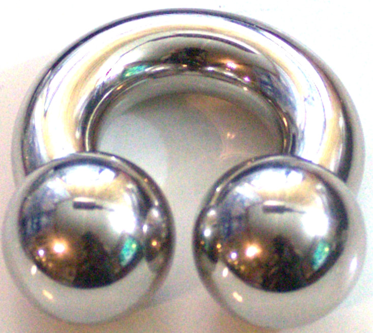 One 00g 1 Inch Big 19mm ball Septum Frenum Nose Prince Albert Jewelry Ring Sexy One 00g 1 Inch Big 19mm ball Septum Frenum Nose Prince Albert Jewelry Ring Sexy