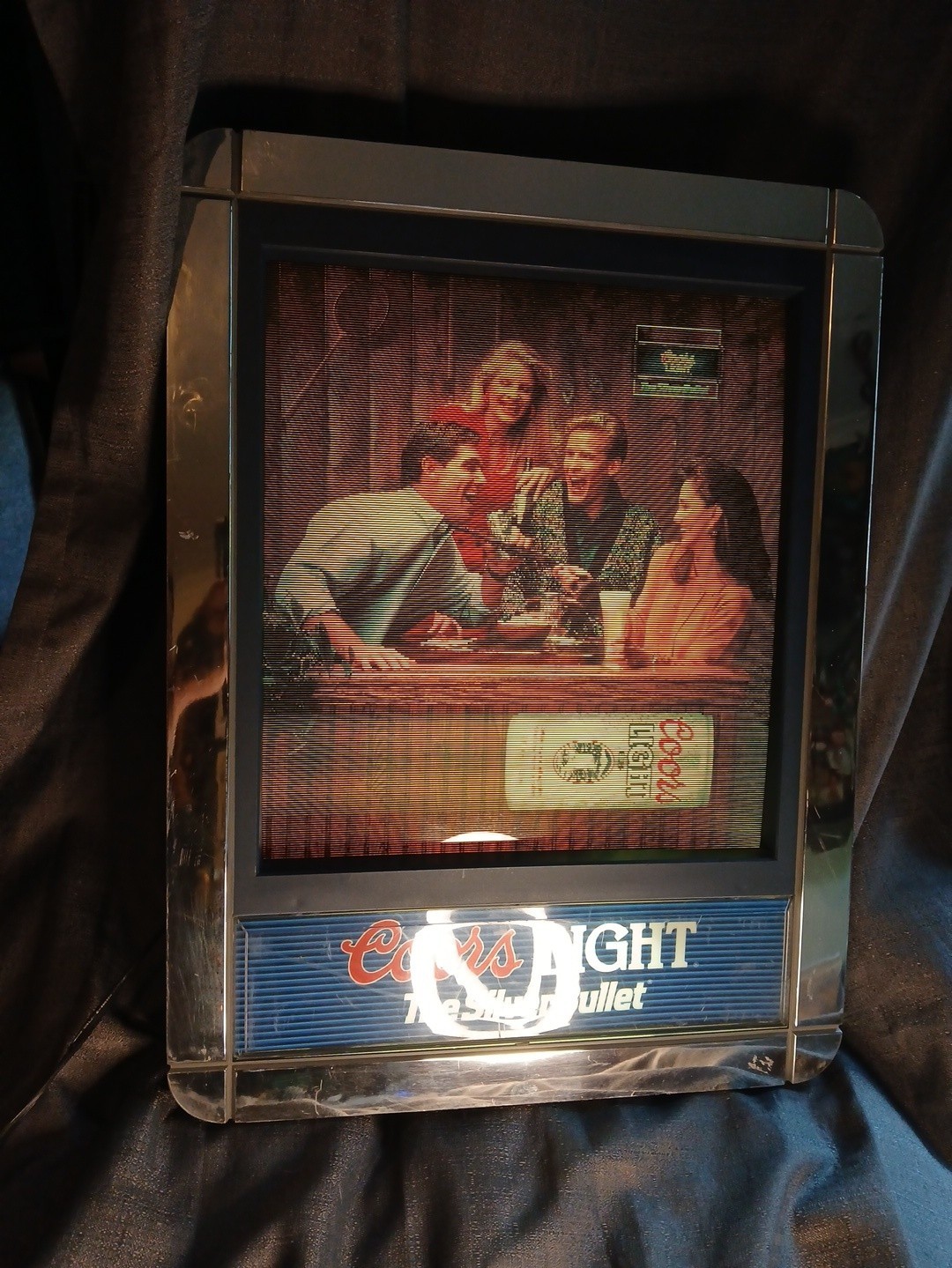 Rare Vintage Coors Beer Lighted Motion Advertising Sign The Silver Bullet Tested