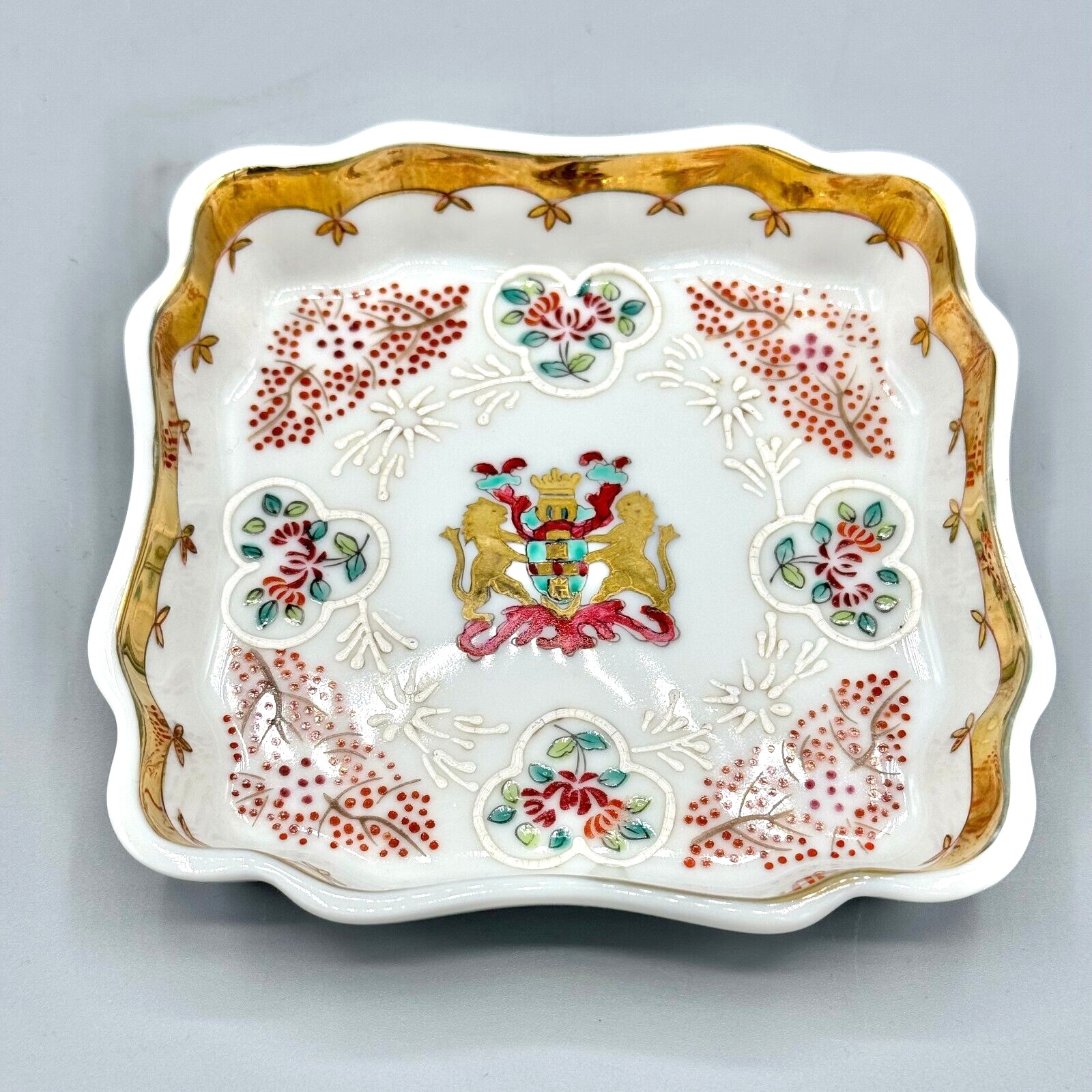 Vintage Edme Samson Porcelain Armorial Dish