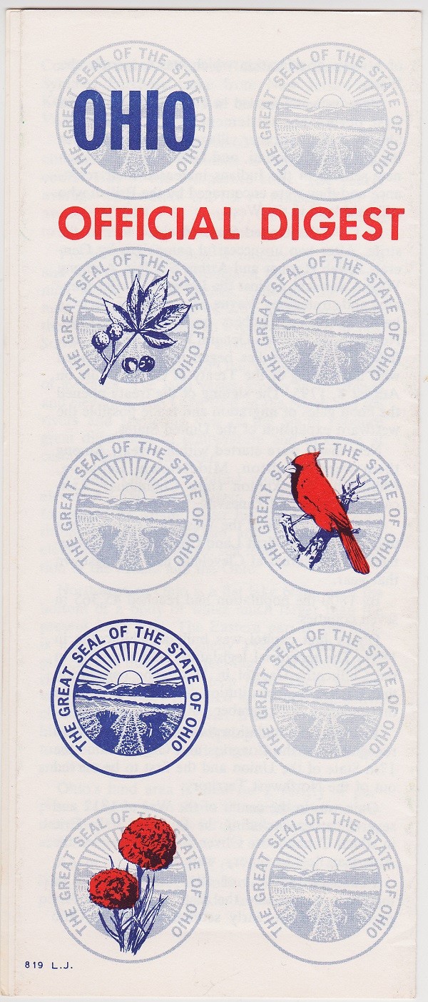 1960\'s Ohio Official Digest State Statistics Brochure