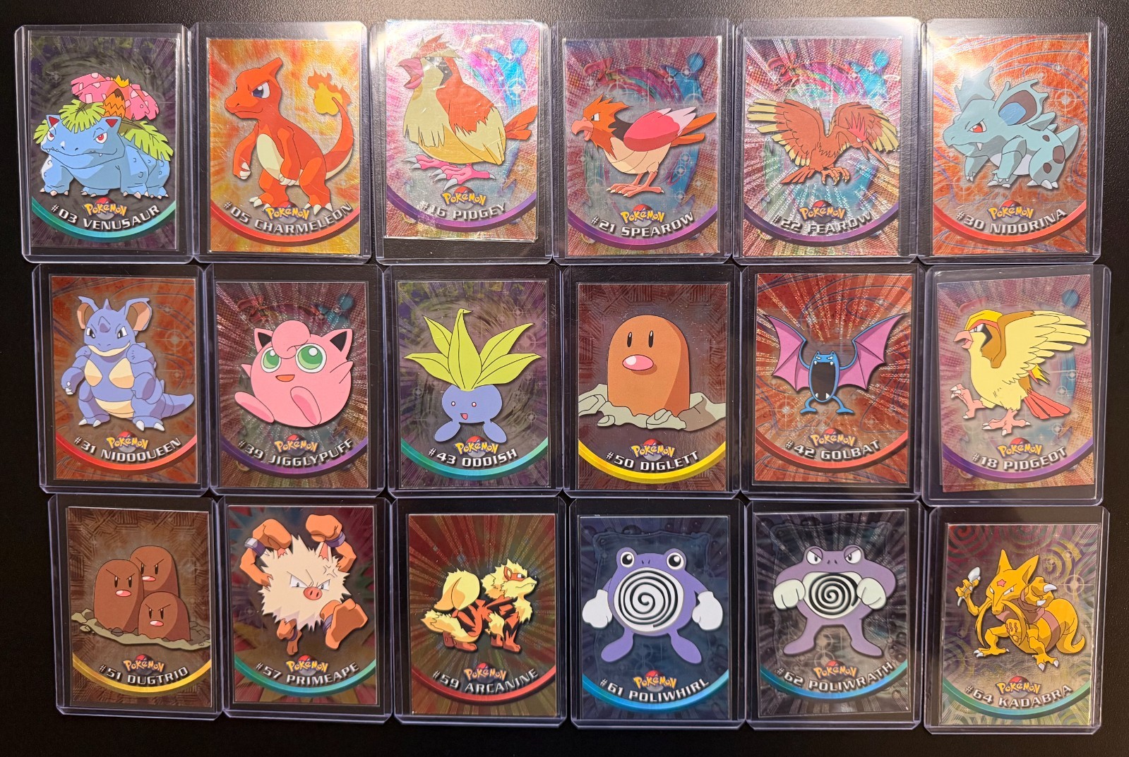 1999 Topps Pokémon TV Animation Edition Lot – 18 Cards Series 1 Foil/Holo 1999 Topps Pokémon TV Animation Edition Lot – 18 Cards Series 1 Foil/Holo