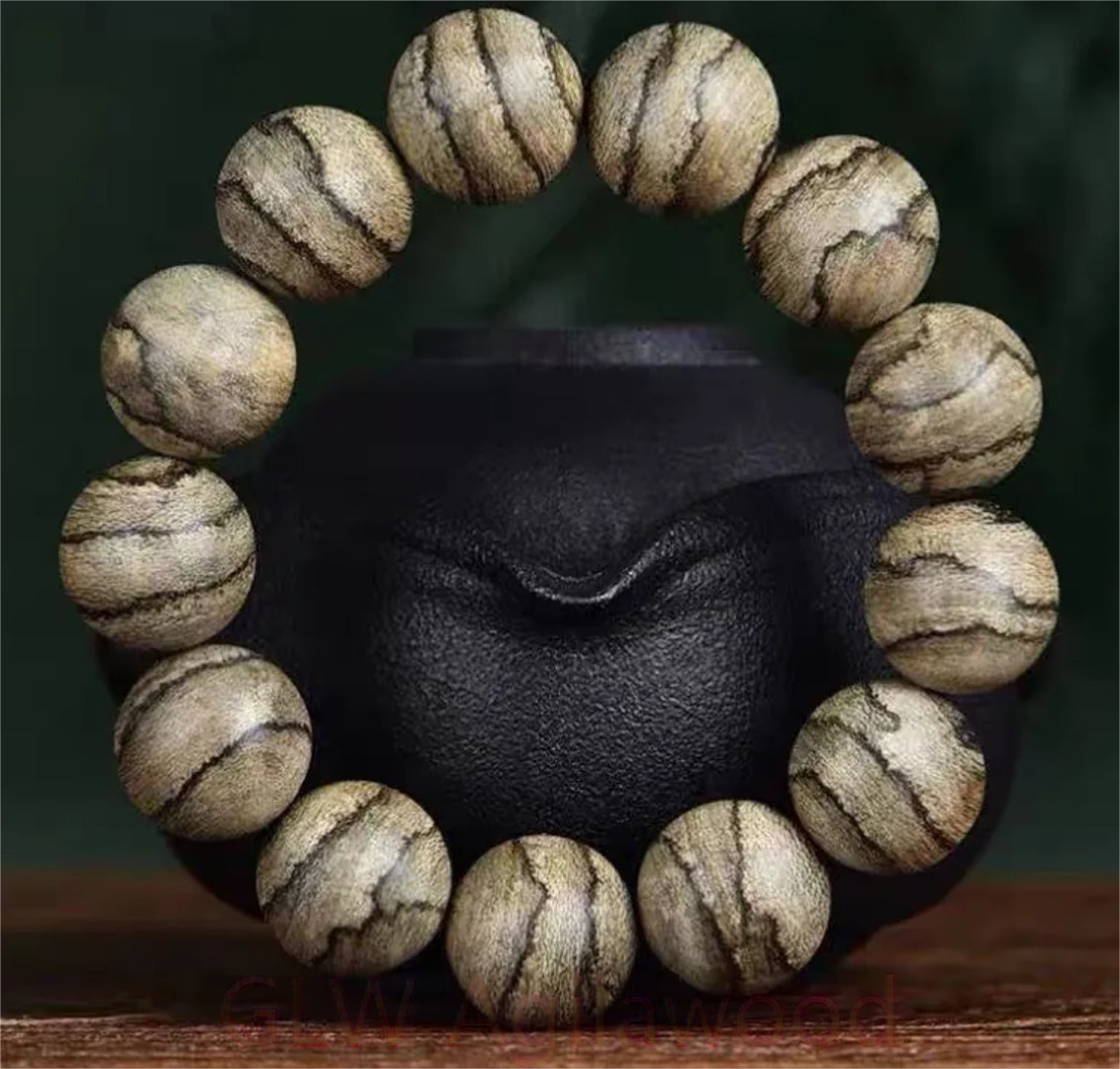 15mm*15 Real Indonesia Agarwood Bracelets Malas Meditation Agarwood Prayer Beads