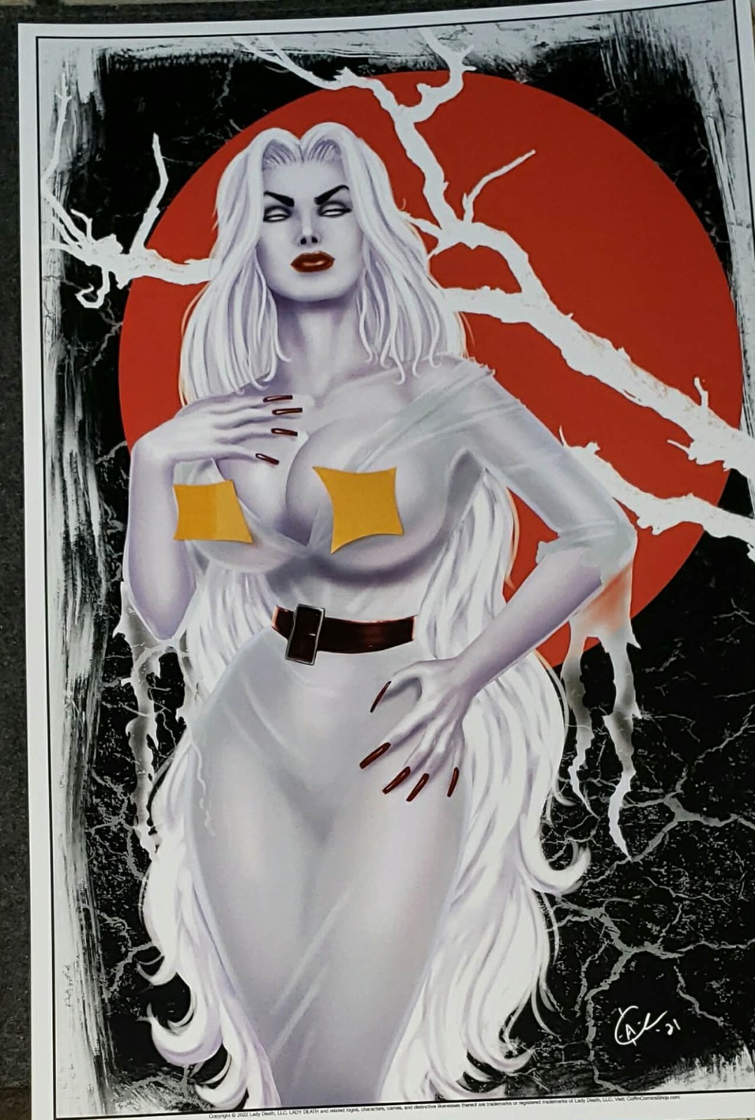 LADY DEATH - risque edition  - 11X17 OFFICIAL ART PRINT