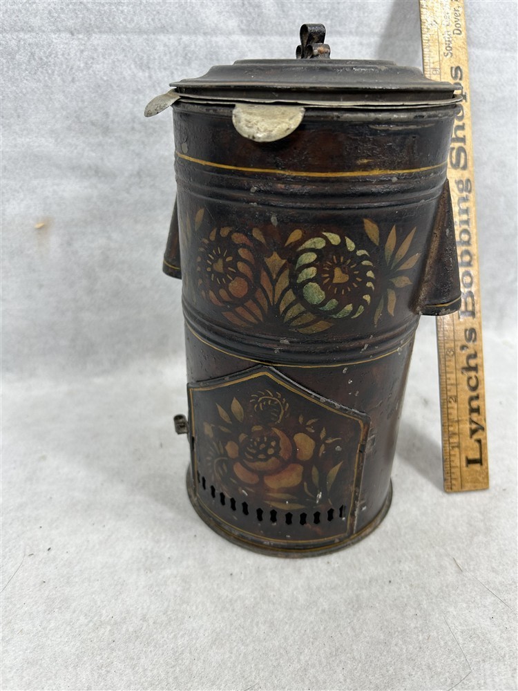 antique whale oil lamp burner stove food warmer camp nursery Civil War 1860