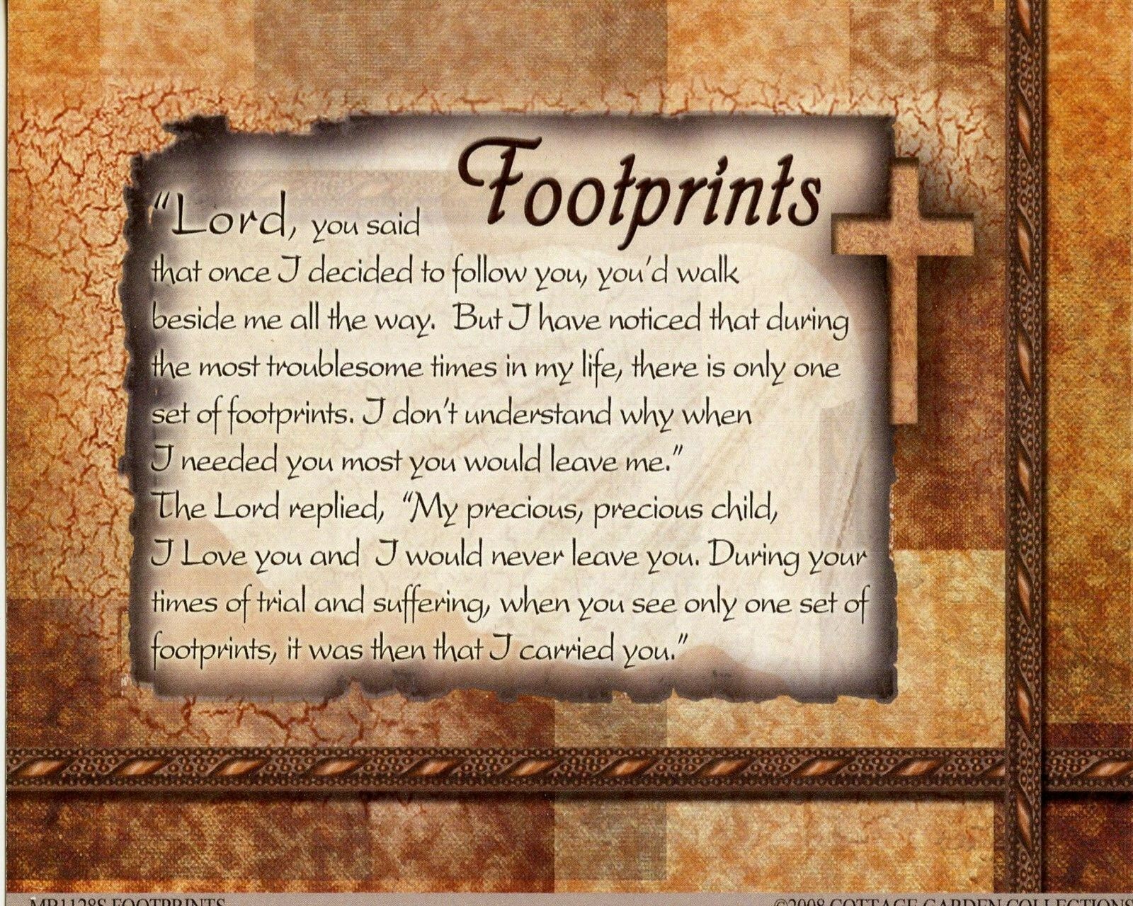 Catholic print picture- FOOTPRINTS -   8