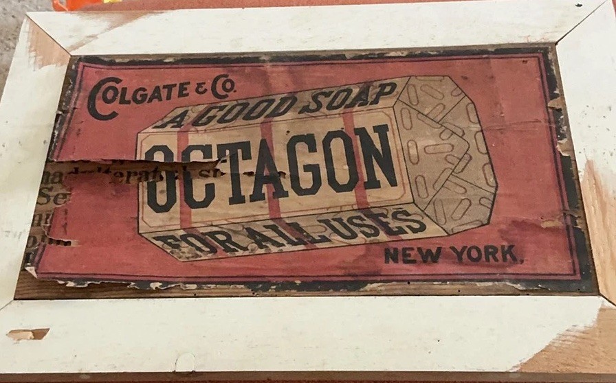 Colgate & Co Octagon Soap Advertising Sign Display Prop New York