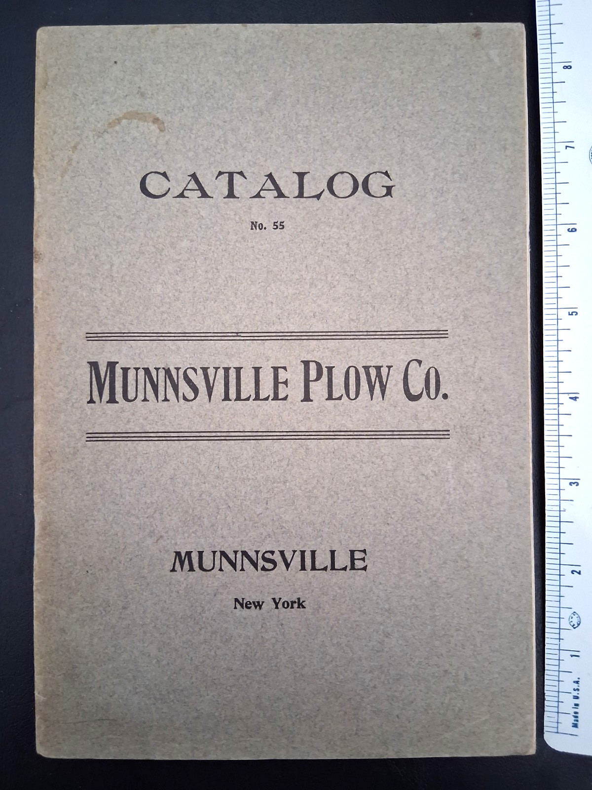 c1907 Munnsville Plow Co Catalog No 55 Farm Implements Original New York