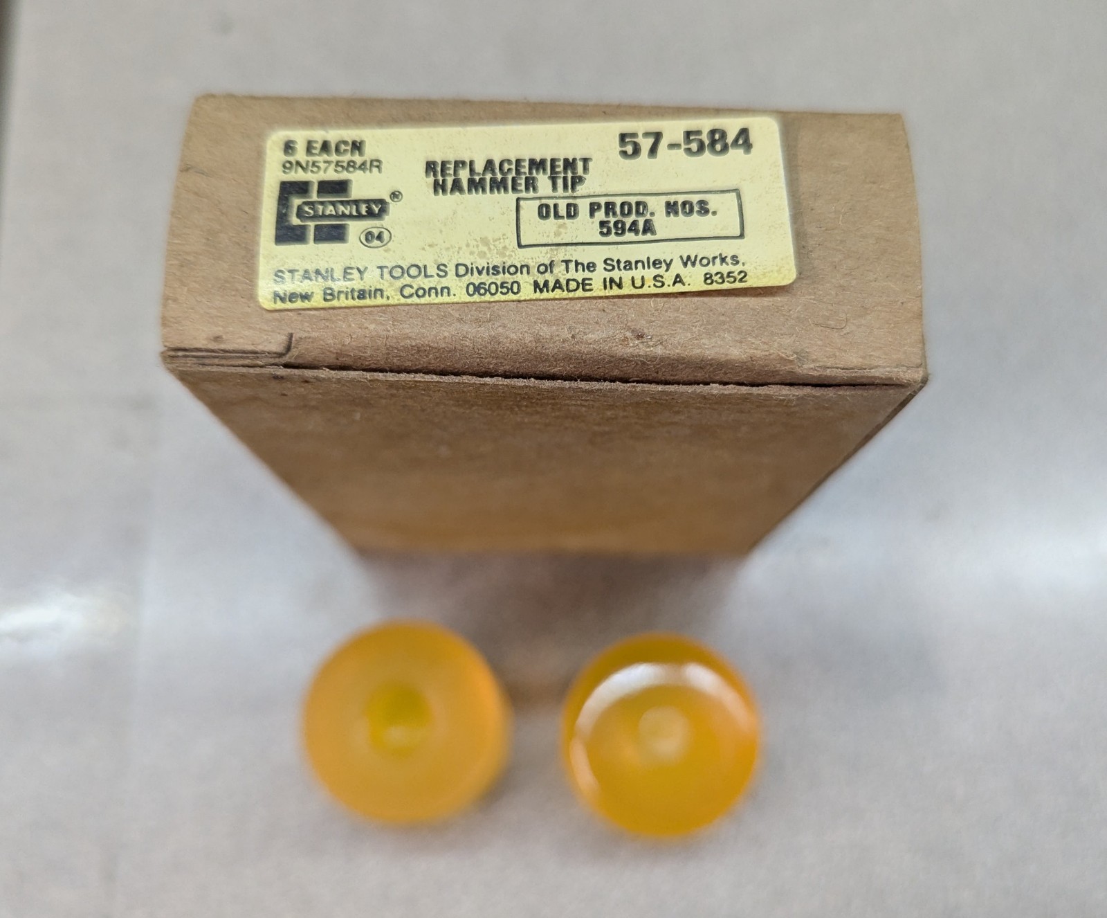 Stanley soft faced hammer tips 57-584 (old #594A) Box of 6 Made in USA